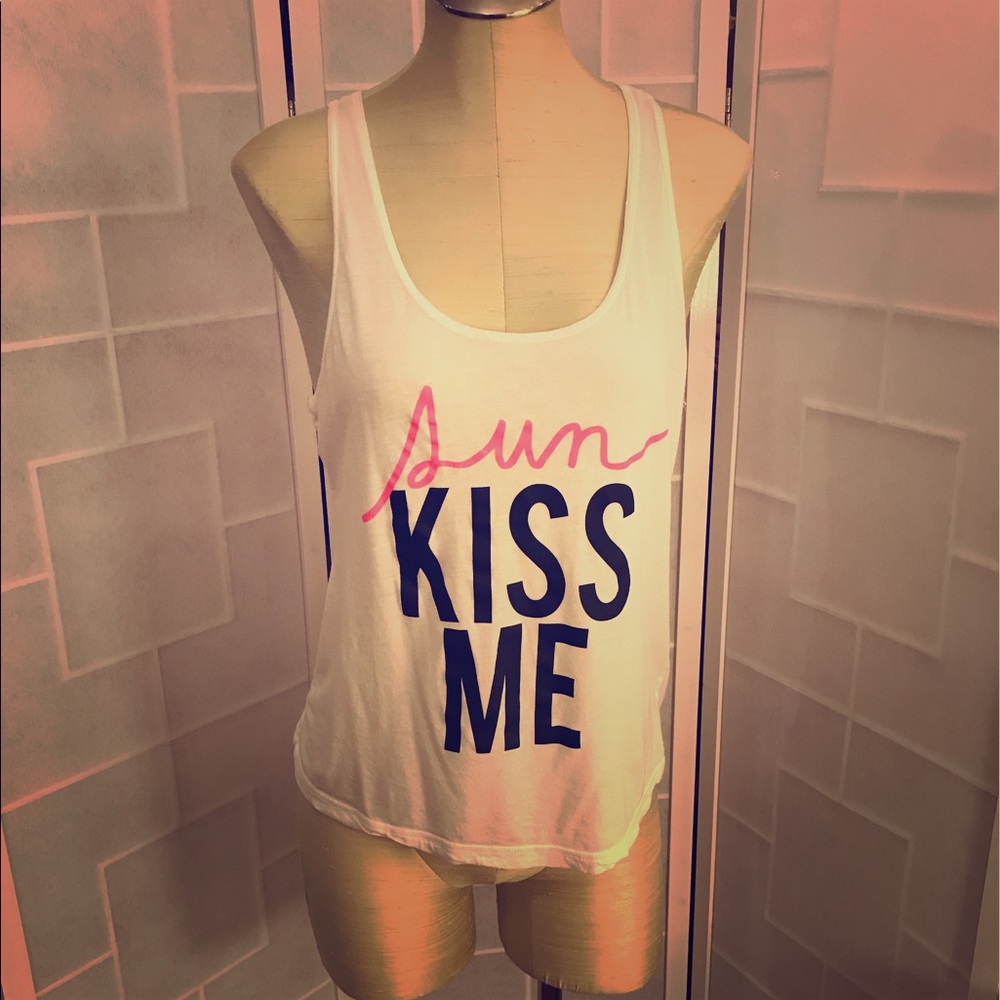 Forever 21 graphic tank “sun kiss me”